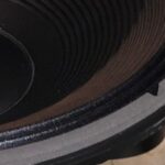 Close-up of an 18 inch bass driver cone